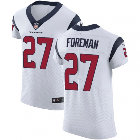 Men's Nike Houston Texans #27 D'Onta Foreman White Vapor Untouchable Elite Player NFL Jersey - Ujersey