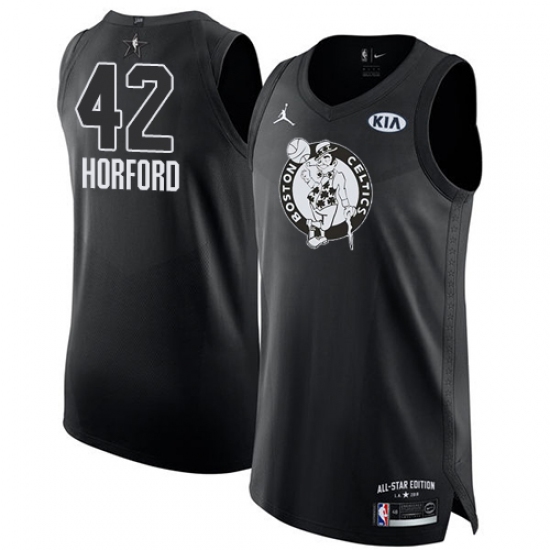 Men's Nike Jordan Boston Celtics #42 Al Horford Authentic Black 2018 All-Star Game NBA Jersey - Ujersey
