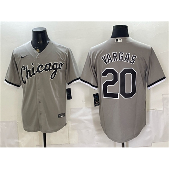 Men's Chicago White Sox #20 Miguel Vargas Gray Stitched Baseball Jersey - Ujersey