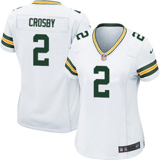 Women's Nike Green Bay Packers #2 Mason Crosby Game White NFL Jersey - Ujersey
