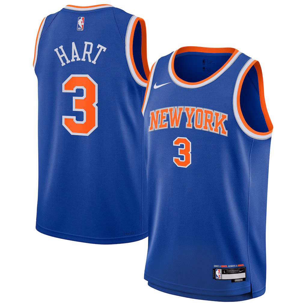 Youth New York Knicks Josh Hart Nike Blue Swingman Jersey - Icon Edition - Ujersey NFL Shop