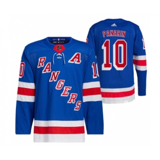 Men's New York Rangers #10 Artemi Panari Blue Stitched Jersey - Ujersey