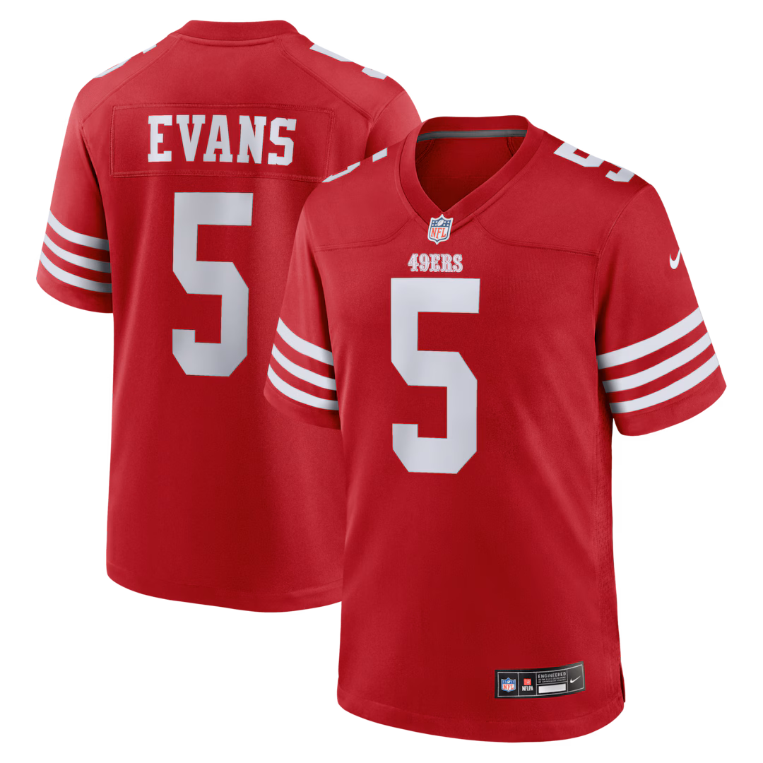 Youth San Francisco 49ers Mike Evans Nike Scarlet Game Jersey - Ujersey