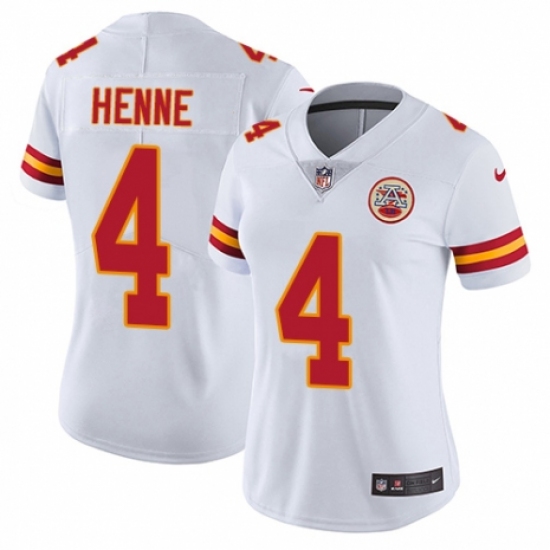 Women's Nike Kansas City Chiefs #4 Chad Henne White Vapor Untouchable Limited Player NFL Jersey - Ujersey