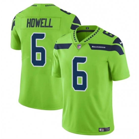 Men's Seattle Seahawks #6 Sam Howell Green Vapor Limited Football Stitched Jersey - Ujersey