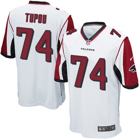 Men's Nike Atlanta Falcons #74 Tani Tupou Game White NFL Jersey - Ujersey