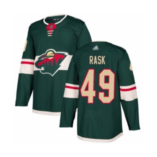 Youth Minnesota Wild #49 Victor Rask Authentic Green Home Hockey Jersey - Ujersey