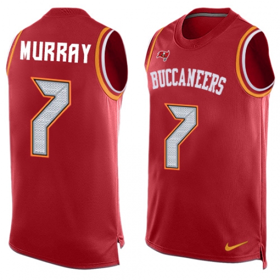 Men's Nike Tampa Bay Buccaneers #7 Patrick Murray Limited Red Player Name & Number Tank Top NFL Jersey - Ujersey