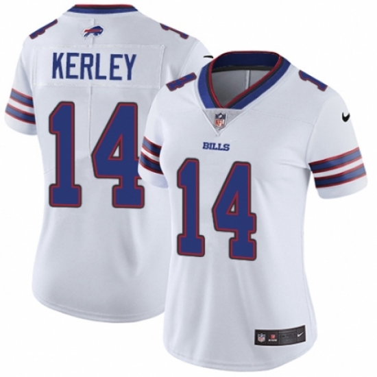 Women's Nike Buffalo Bills #14 Jeremy Kerley White Vapor Untouchable Limited Player NFL Jersey - Ujersey