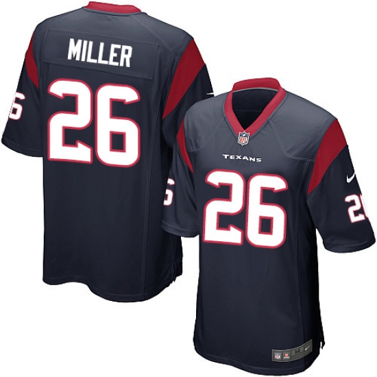 Men's Nike Houston Texans #26 Lamar Miller Game Navy Blue Team Color NFL Jersey - Ujersey