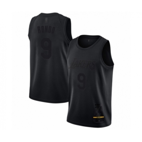Men's Los Angeles Lakers #9 Rajon Rondo Swingman Black MVP Basketball Jersey - Ujersey