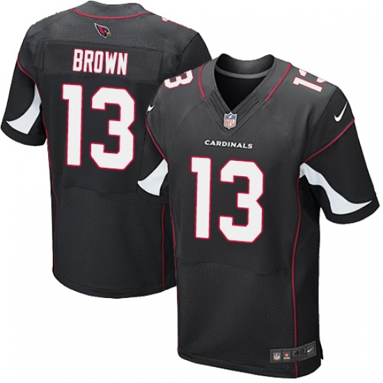 Men's Nike Arizona Cardinals #13 Jaron Brown Elite Black Alternate NFL Jersey - Ujersey