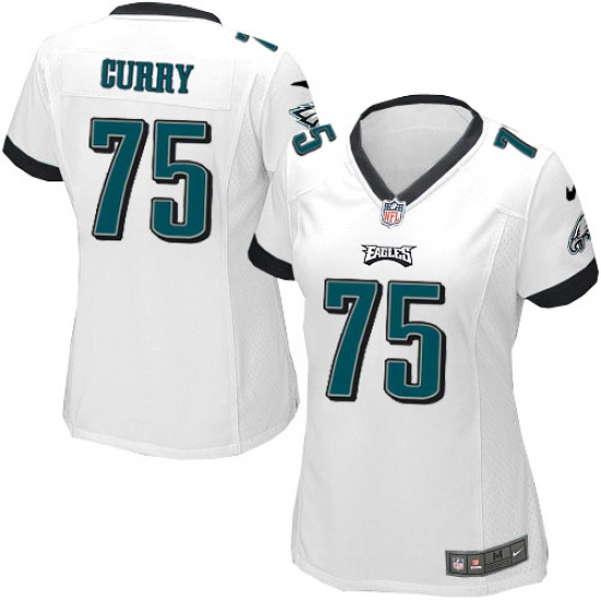 Women's Nike Philadelphia Eagles #75 Vinny Curry Game White NFL Jersey - Ujersey