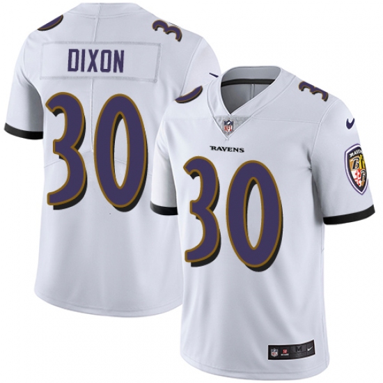 Men's Nike Baltimore Ravens #30 Kenneth Dixon White Vapor Untouchable Limited Player NFL Jersey - Ujersey