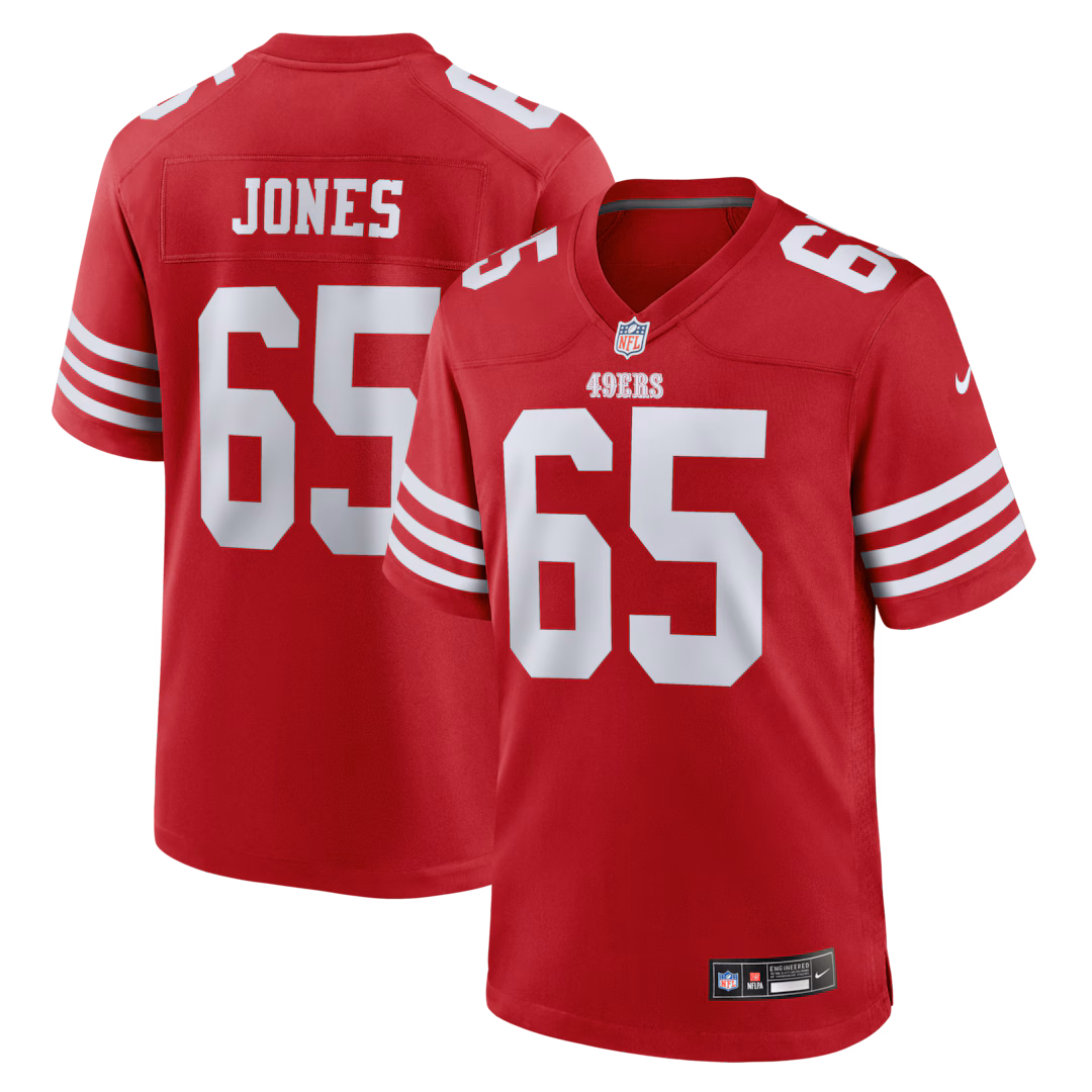 Men's San Francisco 49ers Robert Jones Nike Scarlet Team Game Jersey