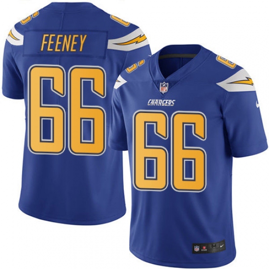Youth Nike Los Angeles Chargers #66 Dan Feeney Limited Electric Blue Rush Vapor Untouchable NFL Jersey - Ujersey