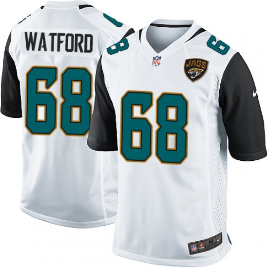 Men's Nike Jacksonville Jaguars #68 Earl Watford Game White NFL Jersey