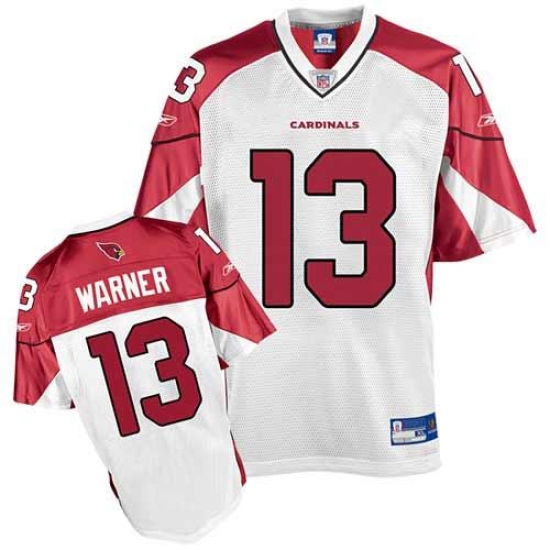 Reebok Arizona Cardinals #13 Kurt Warner White Authentic Throwback NFL Jersey - Ujersey