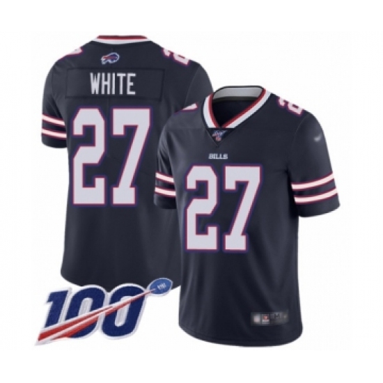 Youth Buffalo Bills #27 Tre'Davious White Limited Navy Blue Inverted Legend 100th Season Football Jersey - Ujersey