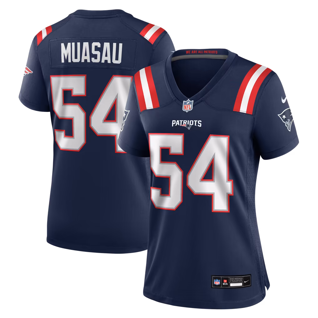 Women's New England Patriots Darius Muasau Nike Navy Team Game Jersey