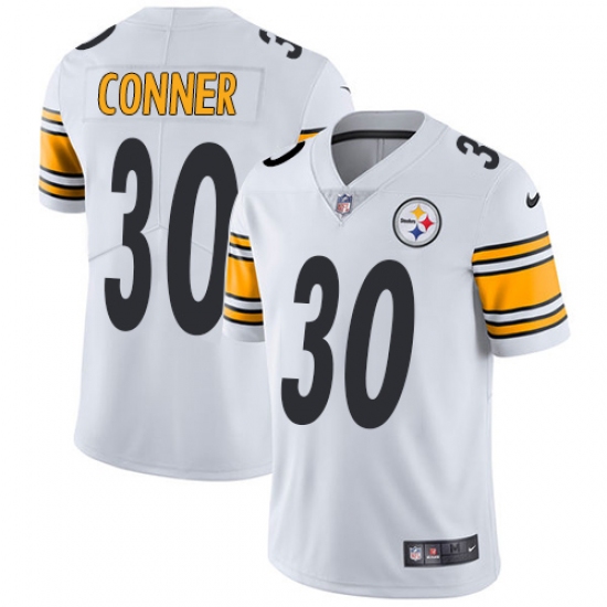 Men's Nike Pittsburgh Steelers #30 James Conner White Vapor Untouchable Limited Player NFL Jersey - Ujersey