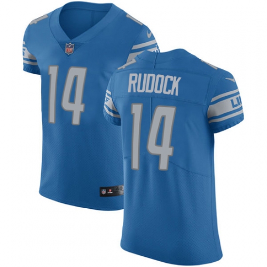 Men's Nike Detroit Lions #14 Jake Rudock Light Blue Team Color Vapor Untouchable Elite Player NFL Jersey - Ujersey