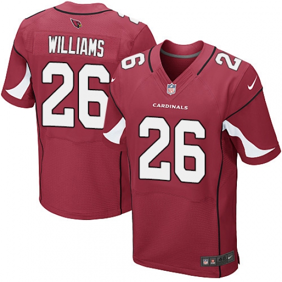 Men's Nike Arizona Cardinals #26 Brandon Williams Elite Red Team Color NFL Jersey - Ujersey