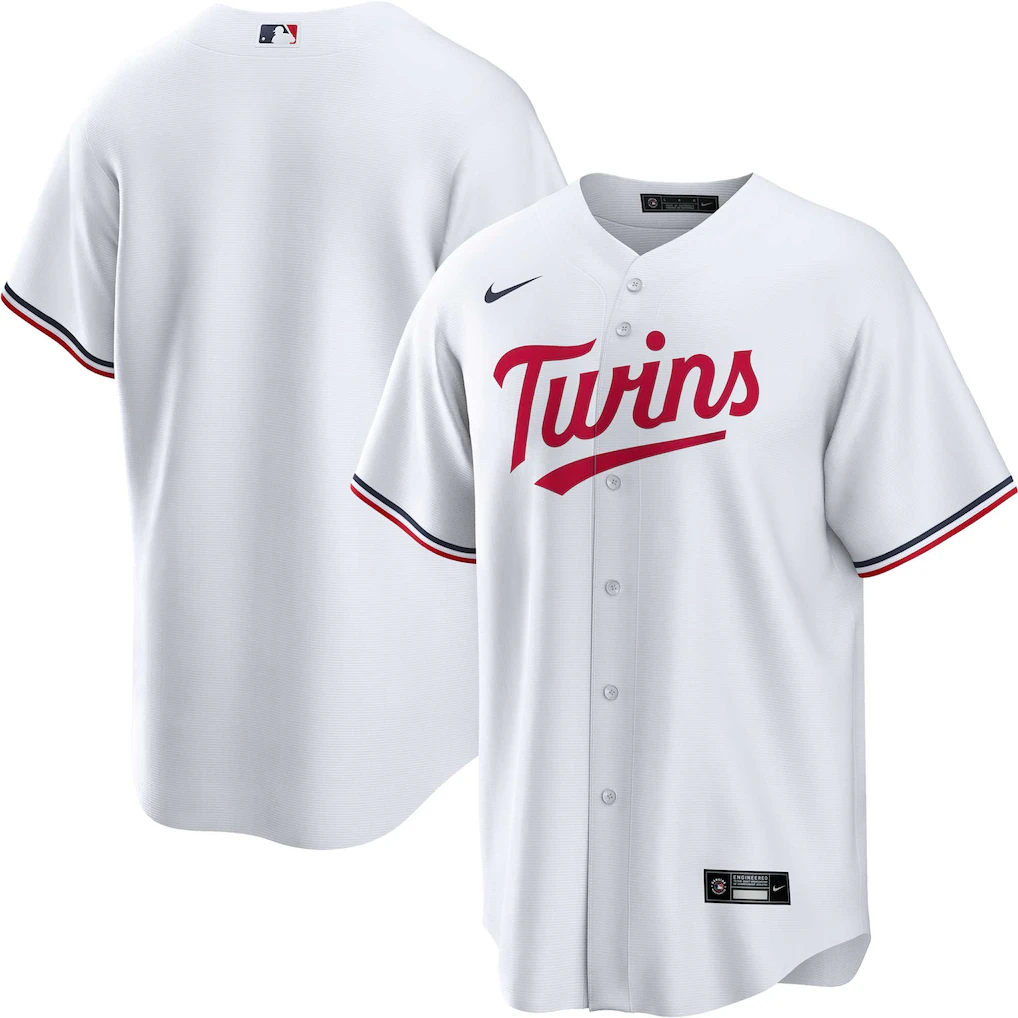 Men's Minnesota Twins  Nike White Home Replica Team Jersey - U-jersey