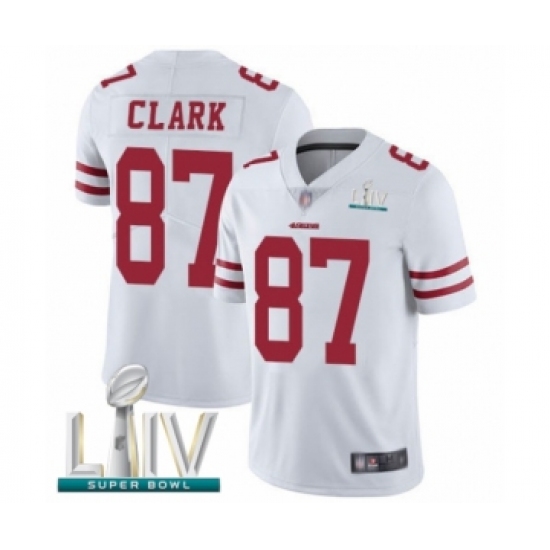 Youth San Francisco 49ers #87 Dwight Clark White Vapor Untouchable Limited Player Super Bowl LIV Bound Football Jersey - Ujersey