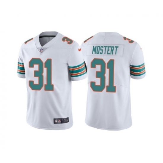 Men's Miami Dolphins #31 Raheem Mostert White Color Rush Limited Stitched Football Jersey