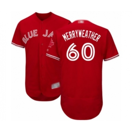 Men's Toronto Blue Jays #60 Julian Merryweather Scarlet Alternate Flex Base Authentic Collection Alternate Baseball Player Jersey - Ujersey
