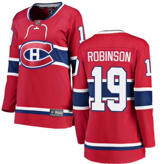 Women's Montreal Canadiens #19 Larry Robinson Authentic Red Home Fanatics Branded Breakaway NHL Jersey - Ujersey