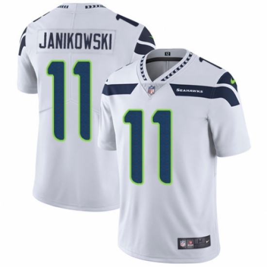 Youth Nike Seattle Seahawks #11 Sebastian Janikowski White Vapor Untouchable Limited Player NFL Jersey - Ujersey