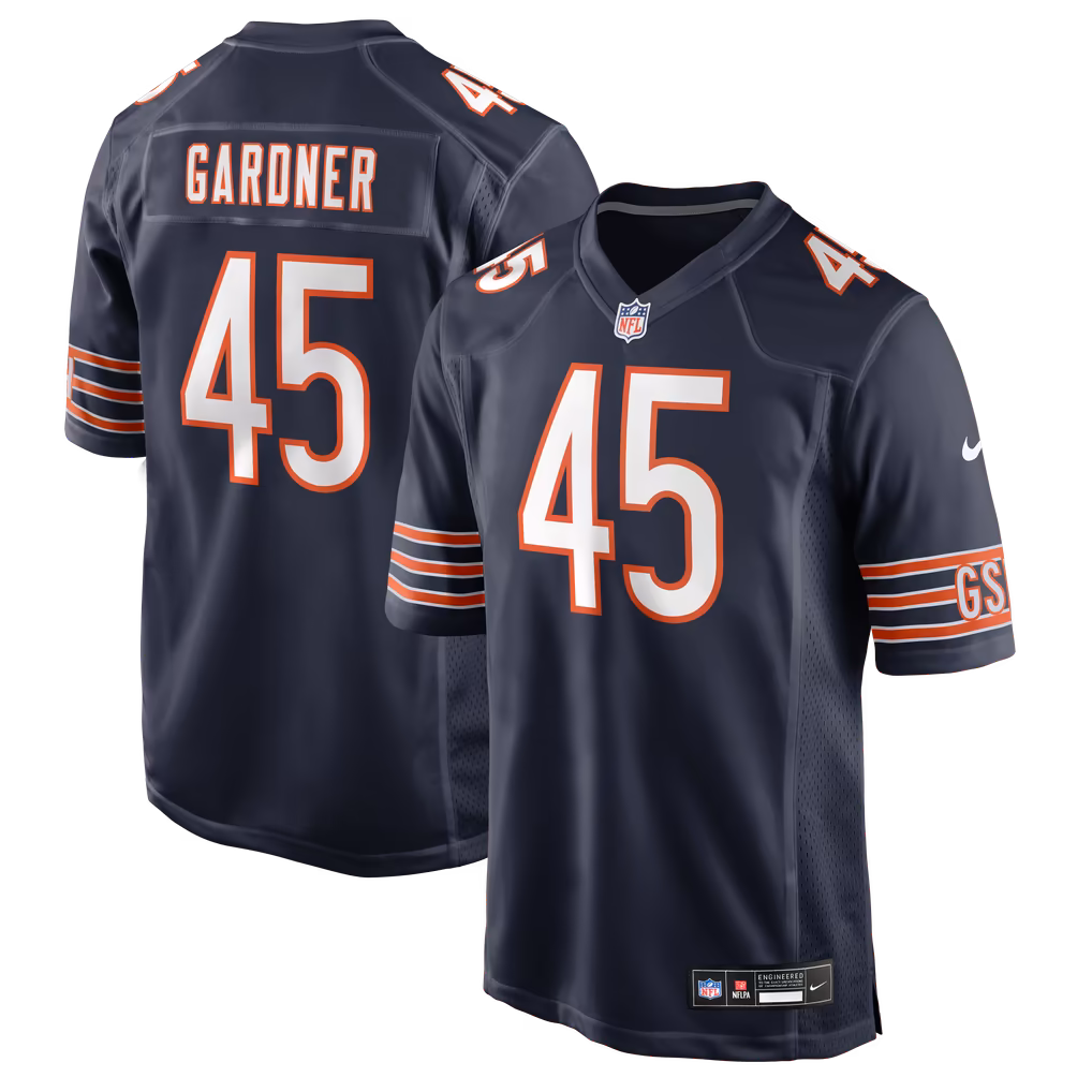Men's Chicago Bears Beau Gardner Nike Navy Team Game Jersey