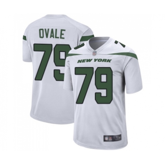 Men's New York Jets #79 Brent Qvale Game White Football Jersey - Ujersey