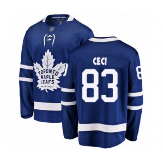 Men's Toronto Maple Leafs #83 Cody Ceci Authentic Royal Blue Home Fanatics Branded Breakaway Hockey Jersey - Ujersey