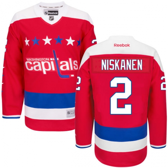 Men's Reebok Washington Capitals #2 Matt Niskanen Premier Red Third NHL Jersey - Ujersey