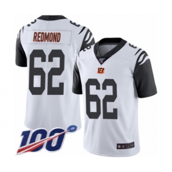 Men's Cincinnati Bengals #62 Alex Redmond Limited White Rush Vapor Untouchable 100th Season Football Jersey - Ujersey