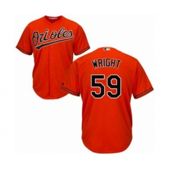 Men's Baltimore Orioles #59 Mike Wright Jr. Replica Orange Cool Base Jersey - Ujersey
