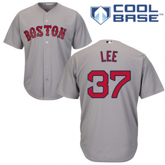 Youth Majestic Boston Red Sox #37 Bill Lee Replica Grey Road Cool Base MLB Jersey - Ujersey