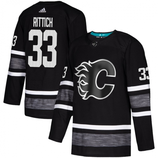 Men's Adidas Calgary Flames #33 David Rittich Black 2019 All-Star Game Parley Authentic Stitched NHL Jersey - Ujersey
