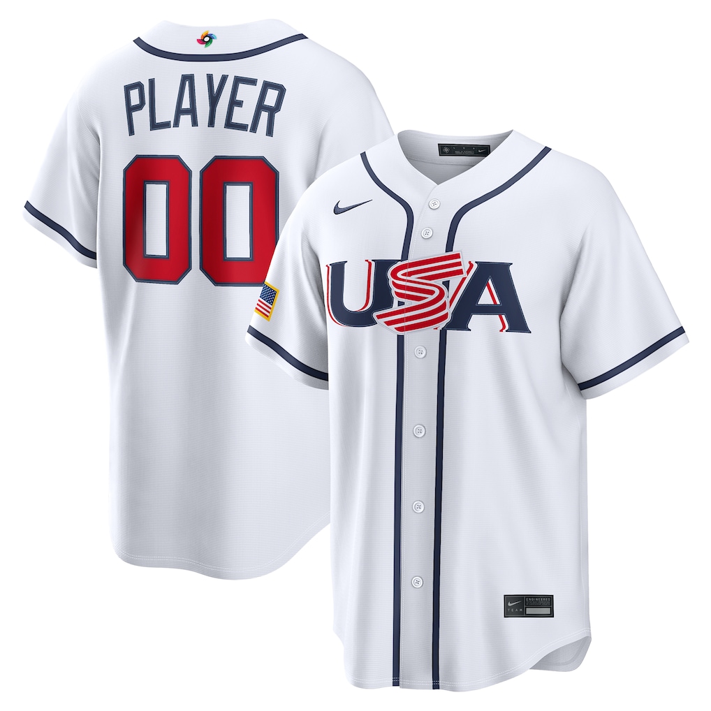 Men's USA Baseball Nike White 2026 World Baseball Classic Home Pick-A-Player Jersey - Ujersey