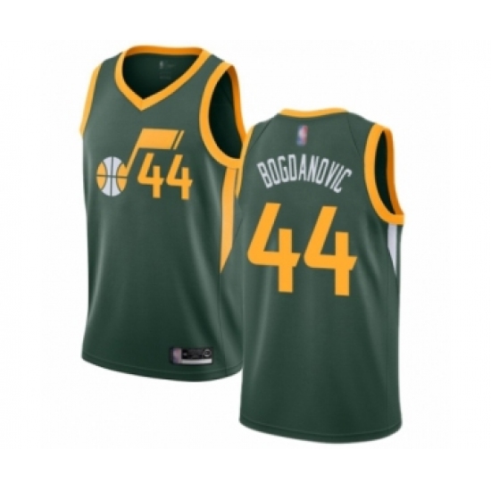 Women's Utah Jazz #44 Bojan Bogdanovic Green Swingman Jersey - Earned Edition - Ujersey