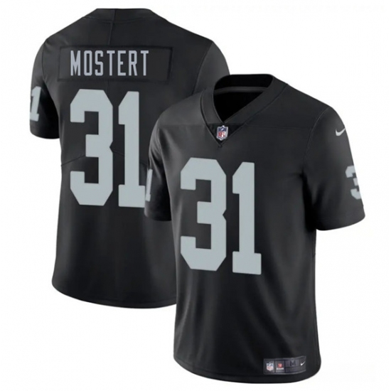 Men's Las Vegas Raiders #31 Raheem Mostert Black 2025 Vapor Football Stitched Jersey - Ujersey
