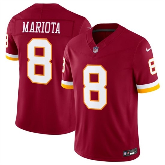 Men's Washington Commanders #8 Marcus Mariota Burgundy 2026 F.U.S.E. Vapor Limited Stitched Football Jersey - Ujersey