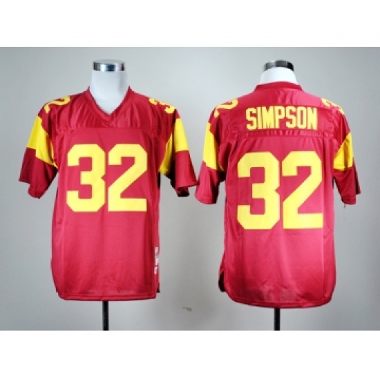 USC Trojans 32 Simpson Red Jerseys - Ujersey