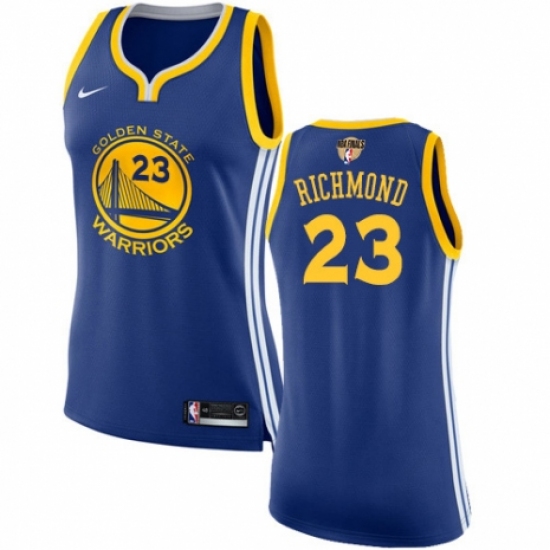 Women's Nike Golden State Warriors #23 Mitch Richmond Swingman Royal Blue Road 2018 NBA Finals Bound NBA Jersey - Icon Edition - Ujersey