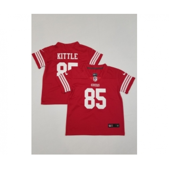 Toddler San Francisco 49ers #85 George Kittle Limited Red Vapor Stitched Jersey - Ujersey