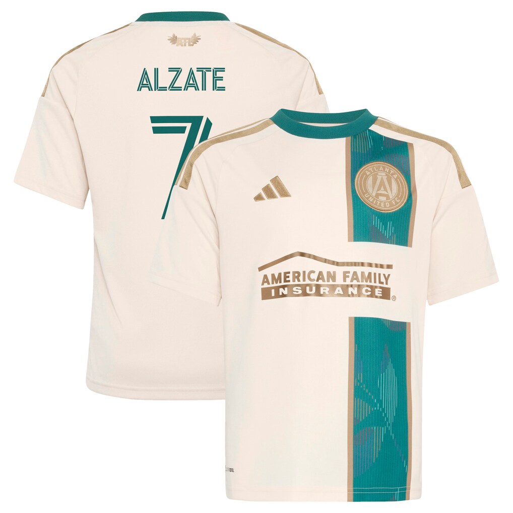 Youth Atlanta United FC Steven Alzate adidas Tan 2026 Spirit of '96 Replica Jersey - Ujersey