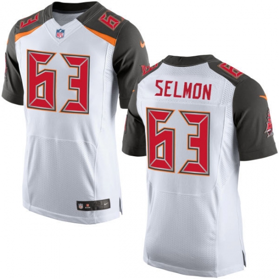 Men's Nike Tampa Bay Buccaneers #63 Lee Roy Selmon Elite White NFL Jersey - Ujersey